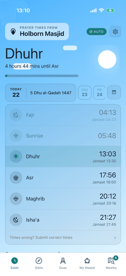 MyLocalMasjid app screenshot